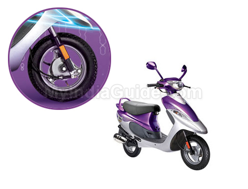 TVS Scooty Pep+ Wheels And Tyre View