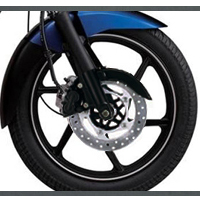 Bajaj Discover 150 Wheels And Tyre View
