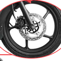 Bajaj Pulsar 135 Wheels And Tyre View
