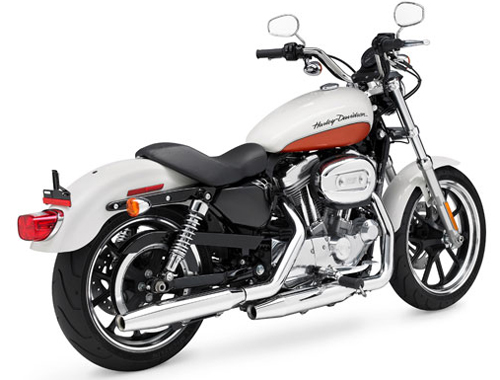 Harley Davidson SuperLow XL883L Rear Cross Side View