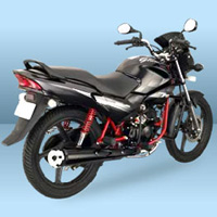 Hero Honda Glamour FI Rear Cross Side View Hero Honda Glamour FI Rear Cross Side View