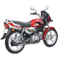 Hero Honda Splendor Super Rear Cross Side View