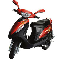 Mahindra SYM Flyte Front Cross Side View