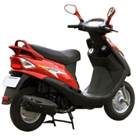 Mahindra SYM Flyte Rear Cross Side View