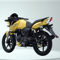TVS Apache RTR 160 Rear Cross Side View TVS Apache RTR 160 Rear Cross Side View