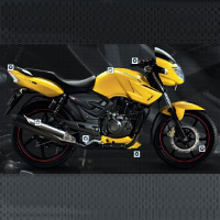TVS Apache RTR160 Kick Start Different Colour View 1 TVS Apache RTR160 Kick Start Different Colour View 1
