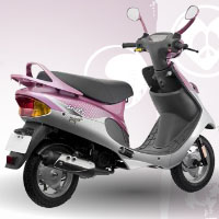 TVS Scooty Pep+ Rear Cross Side View