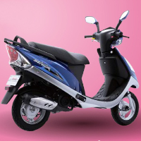 TVS Scooty Streak Rear Cross Side View