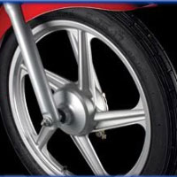 TVS Star Sport Wheels And Tyre View